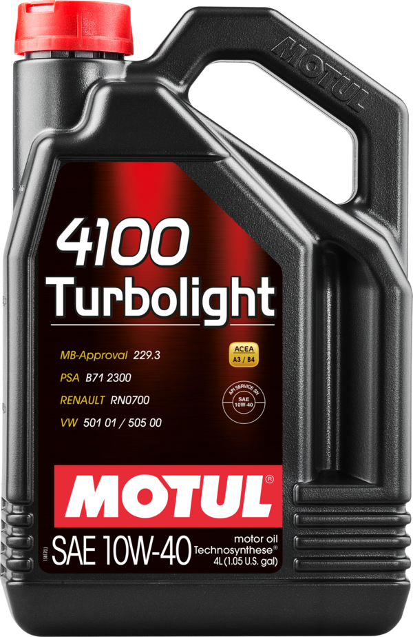 メンテナンス MOTUL Turbolight 4100 MOTUL 4100 TURBOLIGHT 10W-40 - Motul